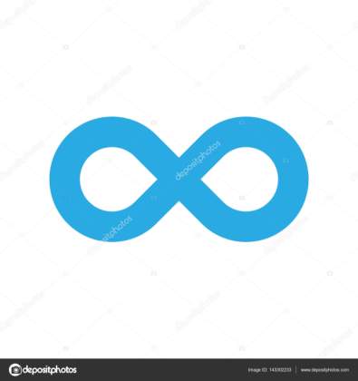 infinity symbol icon representing the concept of infinite medium