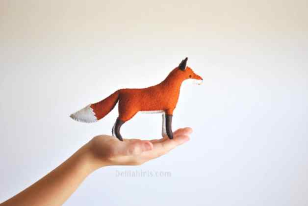 woodland felt fox pattern make a stuffed fox toy waldorf style medium