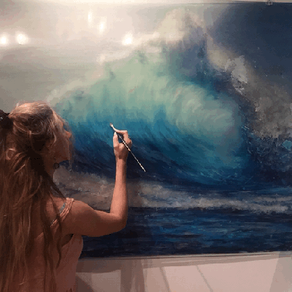 lindsay rapp wave painting for sale at this medium