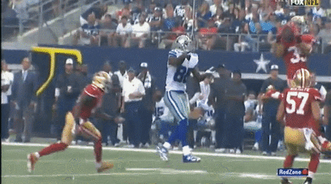 dez bryant hit gif find share on giphy medium