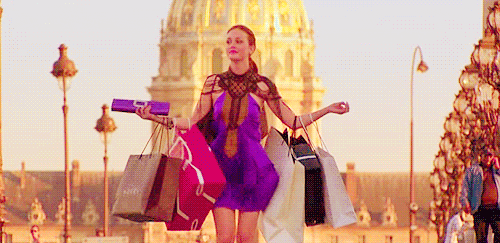 leighton meester shopping gif find share on giphy medium