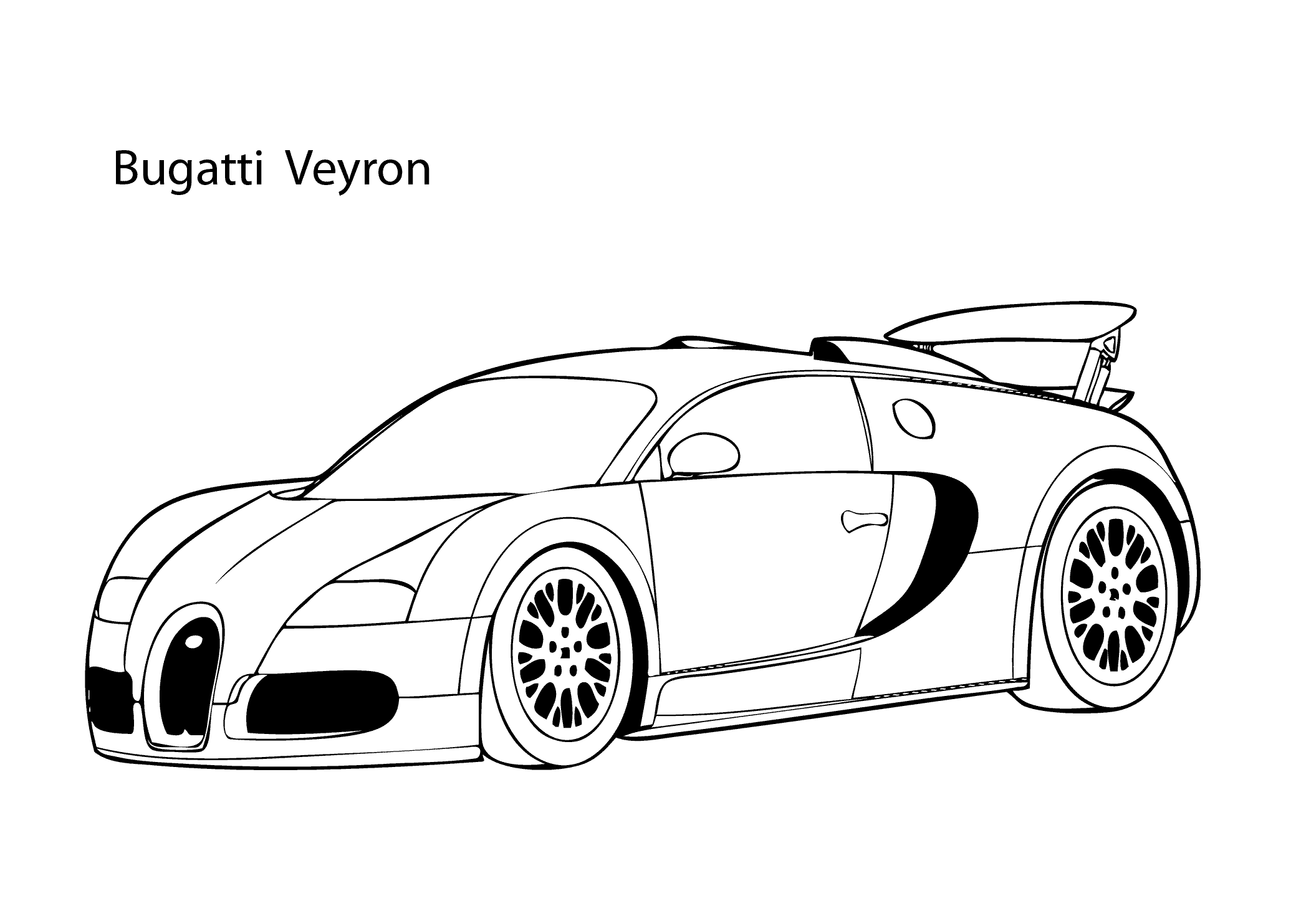 super car buggati veyron coloring page cool car printable free medium