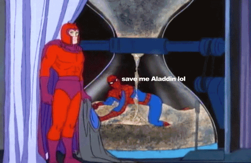 spider man aladdin gif find share on giphy medium
