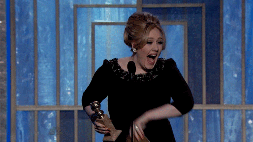 adele excited gifs find share on giphy medium