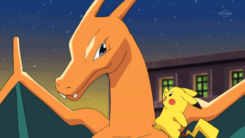 pikachu and charizard together again this is one of my medium