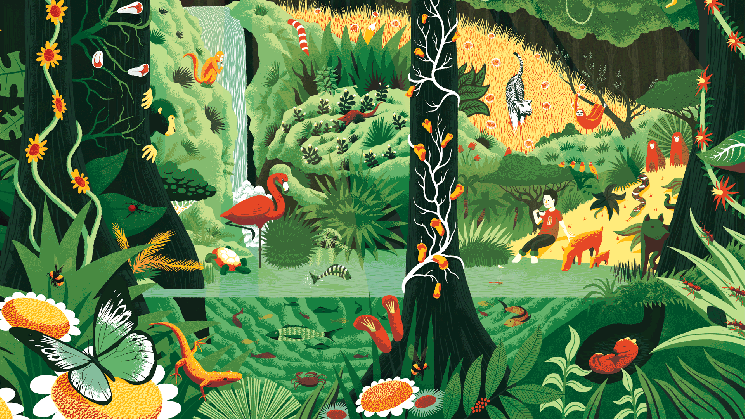 lang ra kaffebrenneri mural sam brewster rainforest animals gif medium