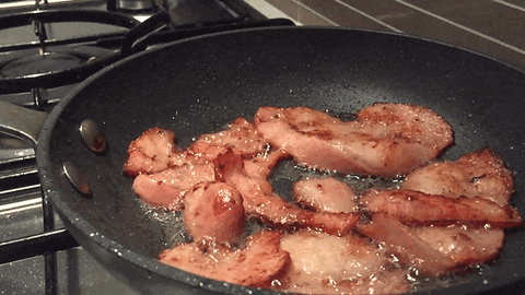 bacon sizzle gif find share on giphy medium
