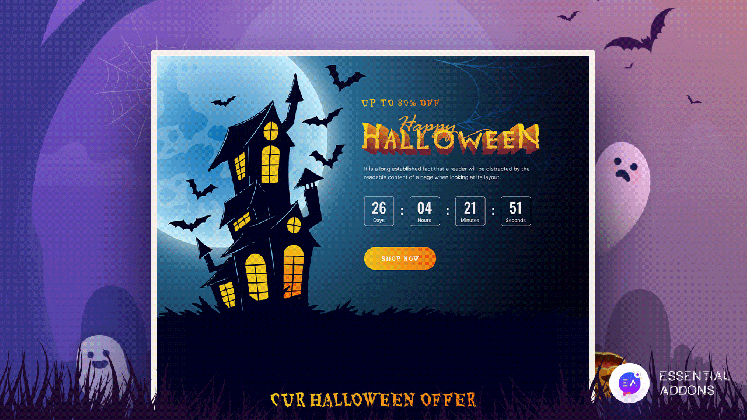 how to create a spooky halloween website with 1 click using elementor ready template freebies essential addons for wallpaper medium