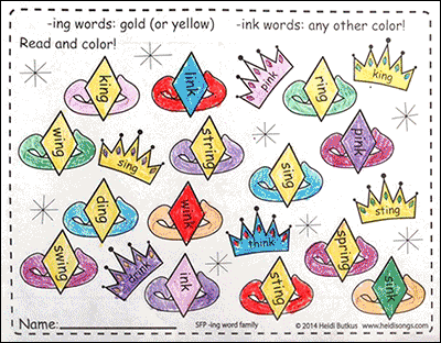 sounds fun phonics vol 1 word family coloring worksheets medium