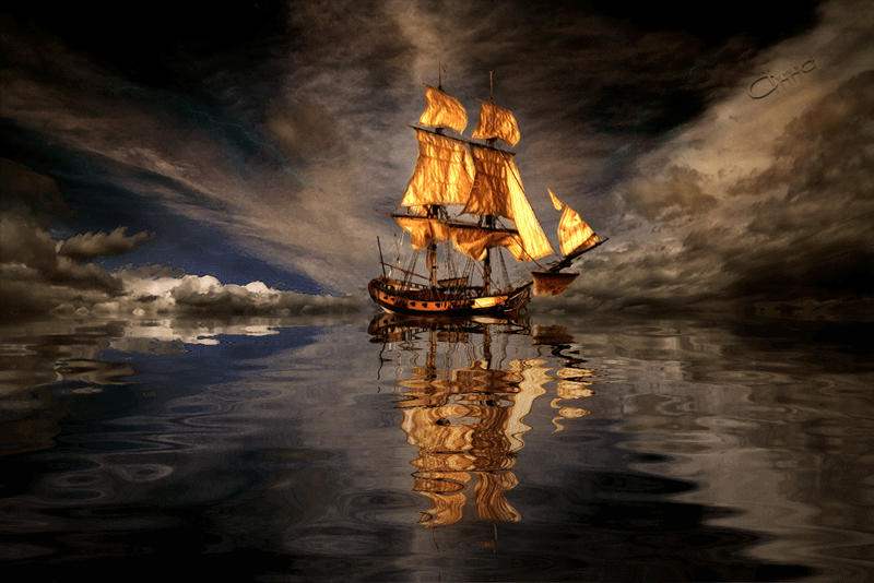 animazione barca a vela in acqua cielo nuvoloso sifco barca a vela medium