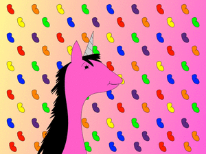 pink unicorn in jelly bean rain gif unicorns pink medium
