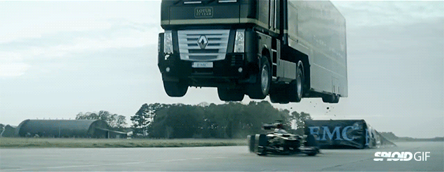 one of the most insane vehicle stunts with a semi truck medium