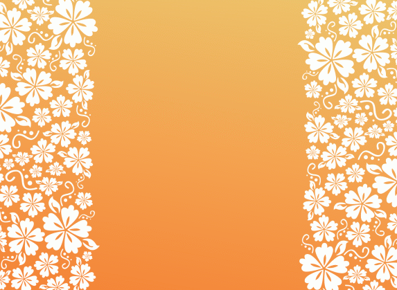 mbm backgrounds flowers on orange medium