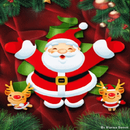 animated gift santa claus feliz navidad merry christmas medium