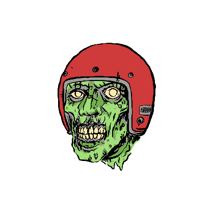 zombie helmet sticker by urban helmets usa for ios medium