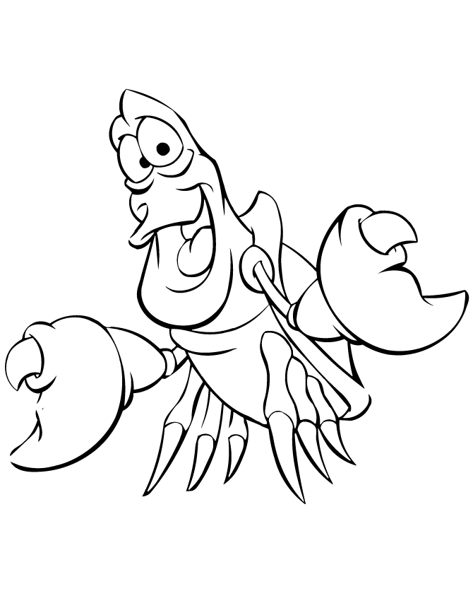little mermaid coloring pages sebastian the crab hand embroidery medium
