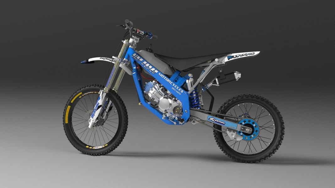 dirt force motorcycles dhx moto 2 0 step iges solidworks 3d medium