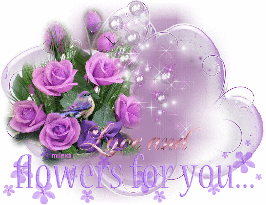 love and flowers for you animated hugs hello friend medium