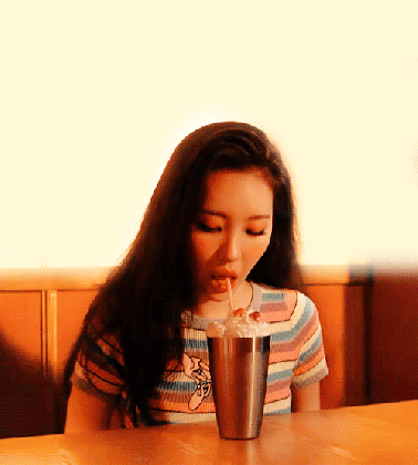 girl drinking milkshake tumblr medium