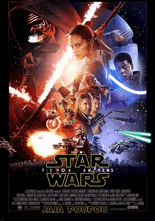 someone animated a star wars the force awakens poster and it s medium