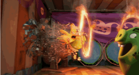 fire chuck gif by angry birds find share on giphy medium