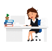 file corporate woman being stressed at work gif animation loop gif medium