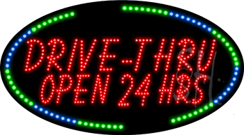 drive thru open 24 hrs animated led sign drive thru open led signs medium