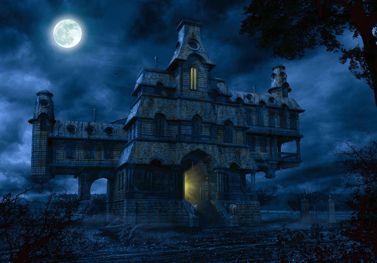pin on haunting animated gifs scary castles medium