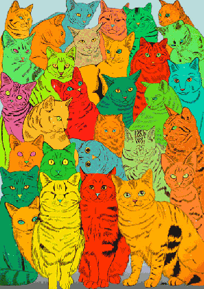 kawaii cats cat gif psychedelic art psychedelics nap nap time trippy medium