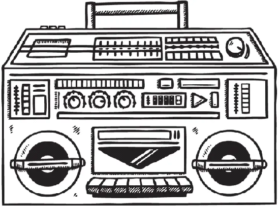 nice boombox coloring pages composition coloring page ideas medium