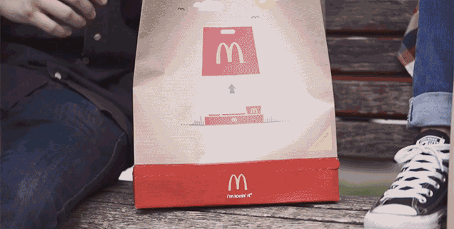 mcdonald s new take away bag that transforms into a serving tray medium