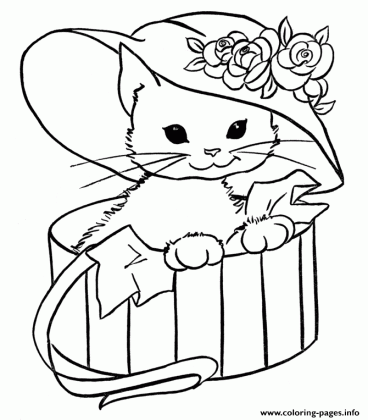 for girls cats kitten coloring pages printable medium