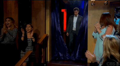 gifs of celebrities nailing their entrances on the late late show medium
