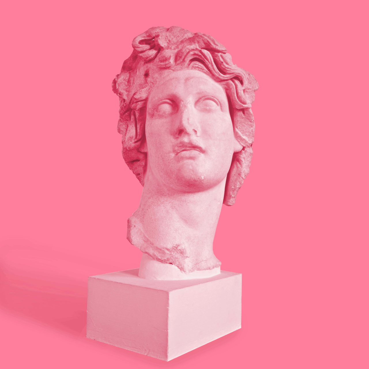 statue glitch vaporwave art pink art vaporwave medium