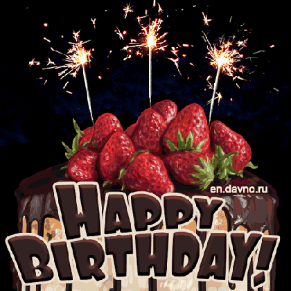 delicious strawberry cake with sparklers gif card 436 category medium