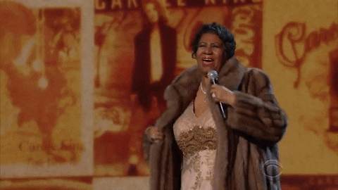 we stan for aretha franklin throwing coats medium