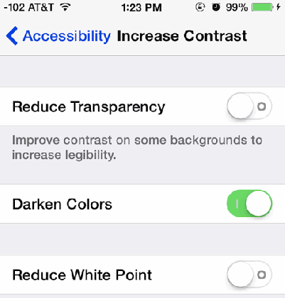 use darken colors to increase text color contrast in ios medium