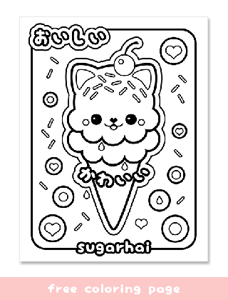 free ice cream cat coloring page download coloring pages medium