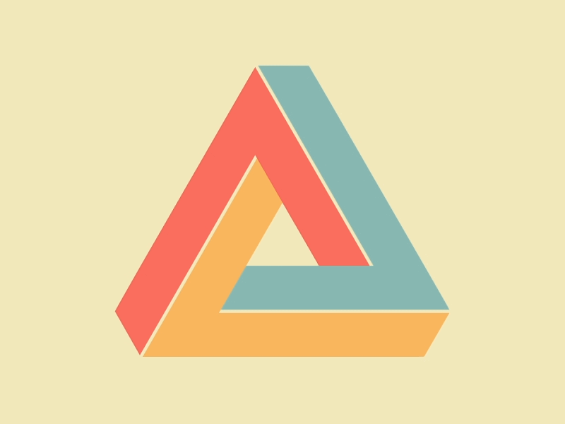 penrose triangle animation illusions and gifs medium