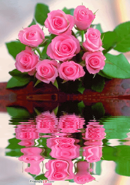 pink rose bouquet pink water flowers animated roses gif beautiful medium