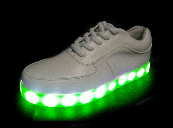light up led shoes sneakers trainers rave glow flash medium