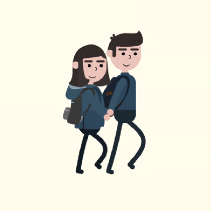 walking loop animation couple on behance medium