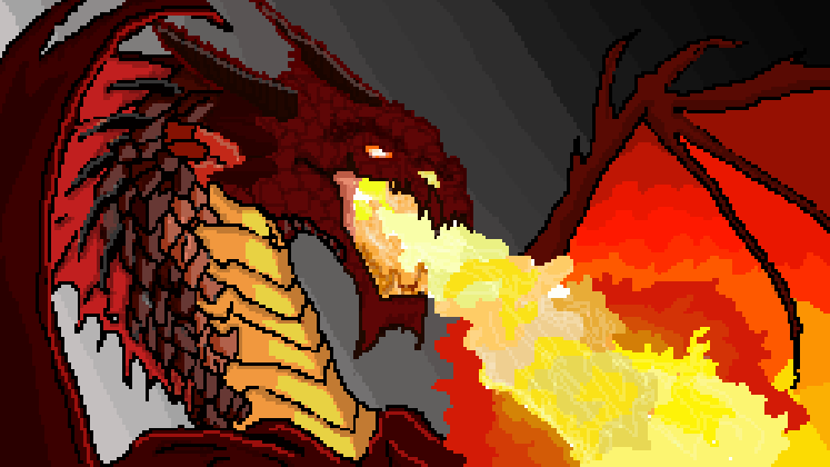 pixilart fire dragon gif by birdwoman medium
