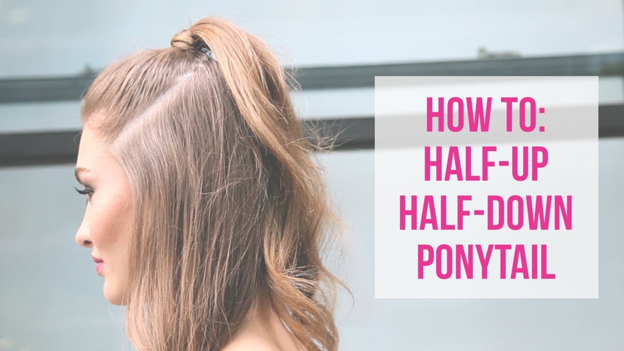 how to half up half down ponytail with grace elizabeth youtube medium