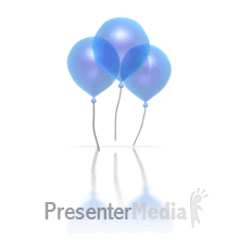 party balloons blue medium