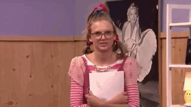 taylor swift gave her best nerdy teen performance in ew with medium