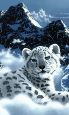 download animated 240x400 snow leopard cell phone wallpaper medium