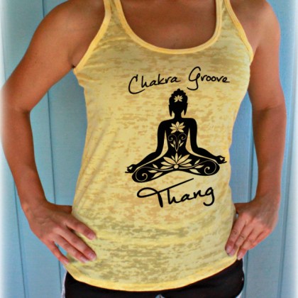 chakra groove thang yoga tank top womens yoga clothes brave medium