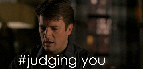 richard castle judging you gif find share on giphy medium