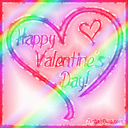valentine heart satin rainbow glitter graphic greeting comment medium